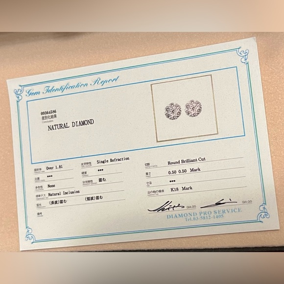 Real Natural Diamond Set necklace and earrings 1.6 carats total - Picture 3 of 4